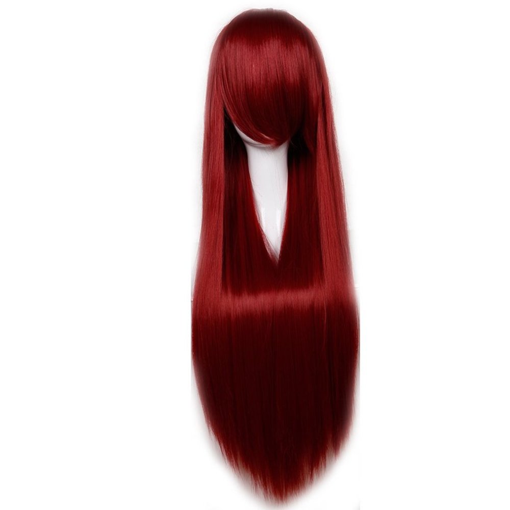[STRAIGHT] Red Wine Burgundy Cosplay Wig